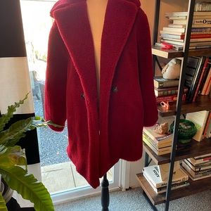 Mango faux shearling oversized coat